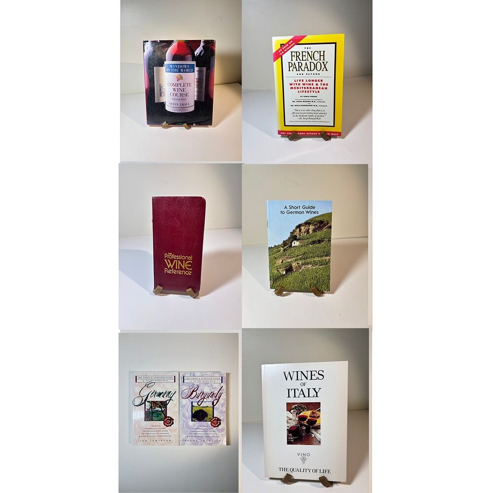 Lot of 7 Books For Wine Enthusiasts Regional Guides How-To Health